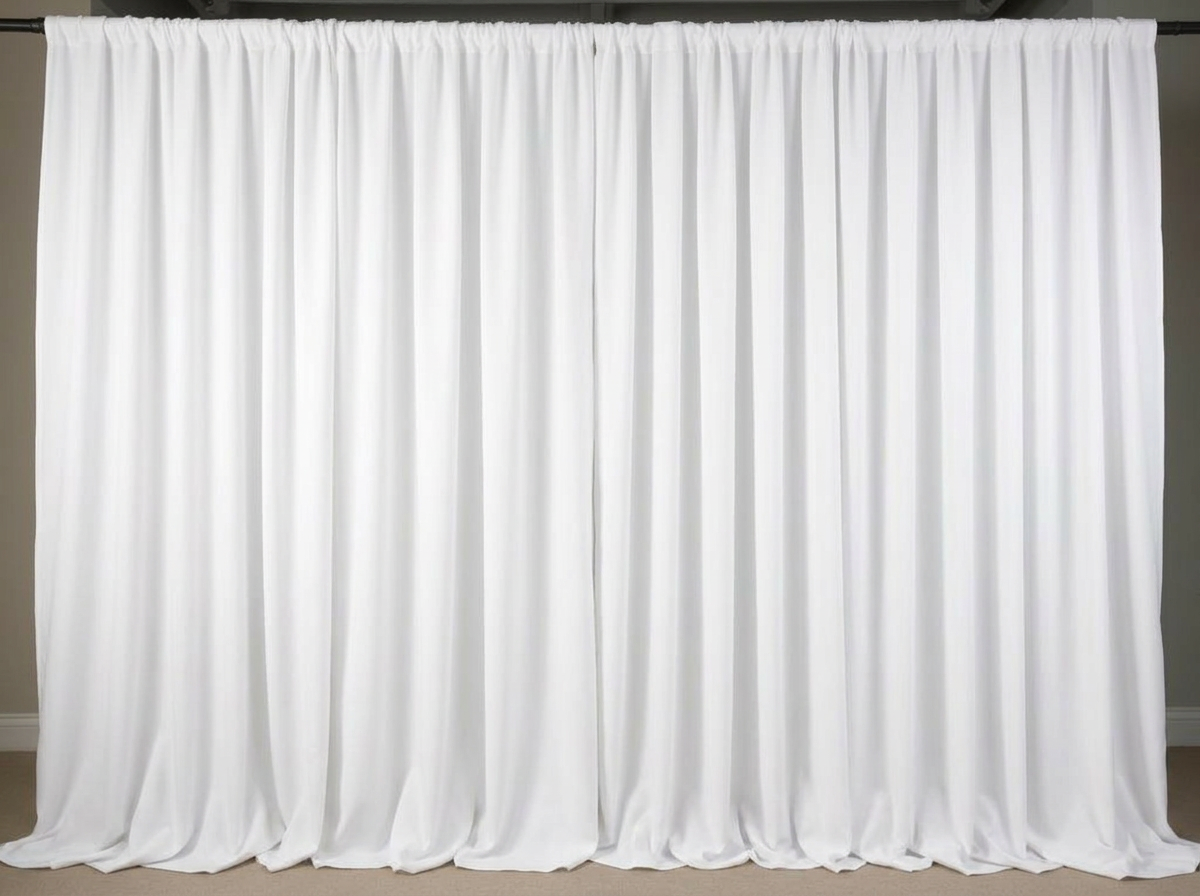 White curtain backdrop option